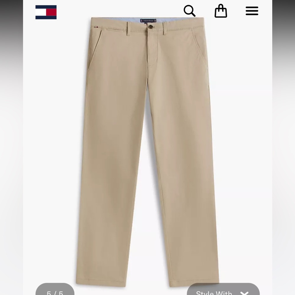 Tommy Hilfiger tailored fit khaki/chino pants beige Size 38/32